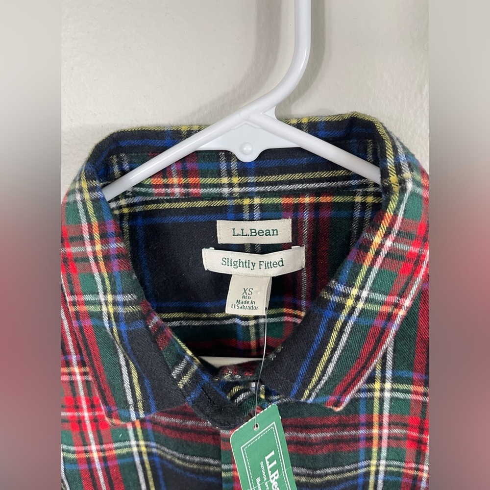 L.L. Bean Men's Scotch Plaid Cotton Shirt Career Work Size XS - Picture 8 of 15